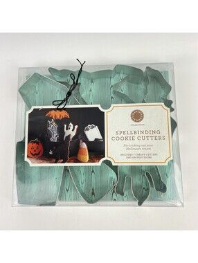 Martha Stewart Halloween Metal Cookie Cutters Bat Ghost Coffin Cat Set of 6 READ